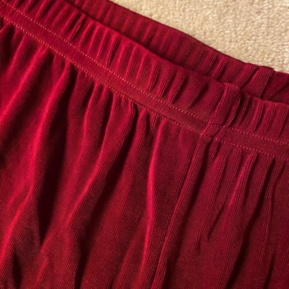 Red Flowy Pants - Picture 2 of 3